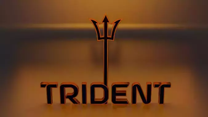 Trident word trient Free 3D model