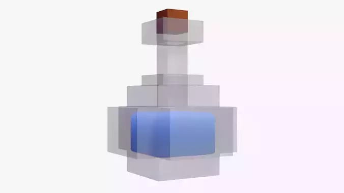 Minecraft Potion Low-poly 3D model
