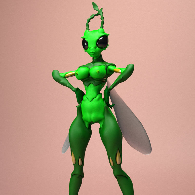 Bug Girl 3D model_4