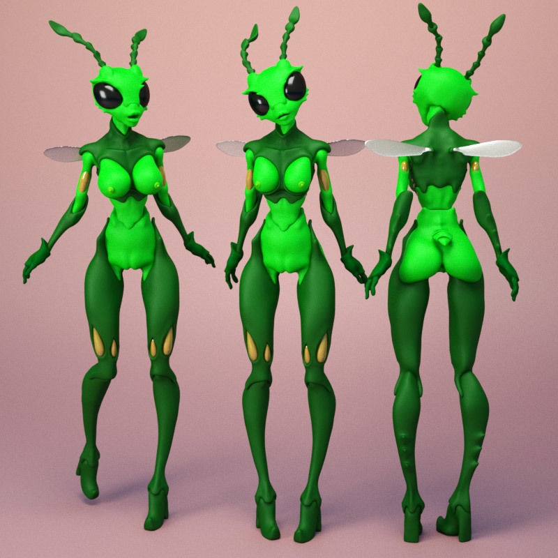 Bug Girl 3D model_1