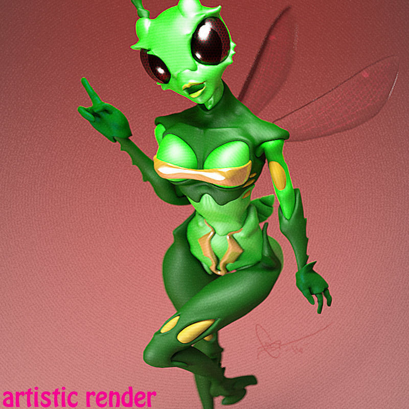 Bug Girl 3D model_5