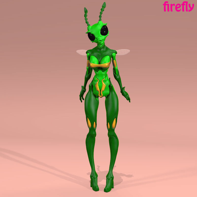 Bug Girl 3D model_6