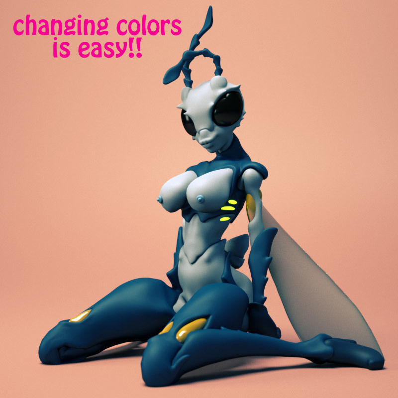 Bug Girl 3D model_2