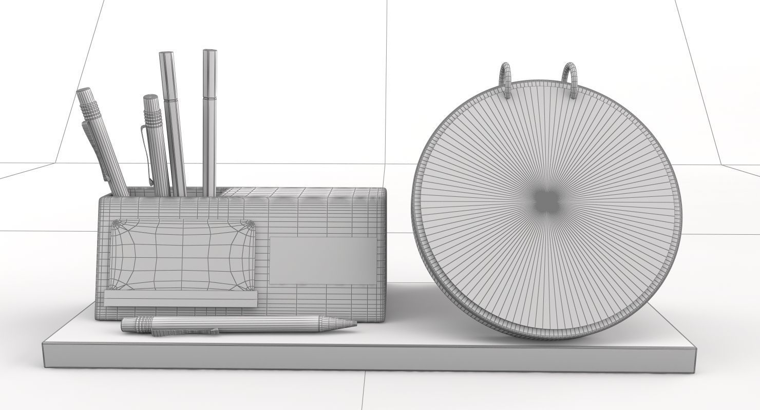 Wooden Desktop Calendar 3D model_7