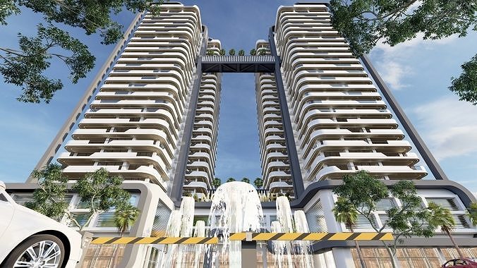 building skyscraper architecture building 3d model 3D model 4