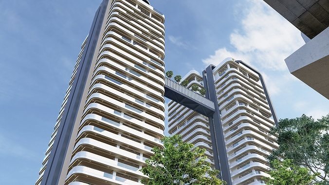 building skyscraper architecture building 3d model 3D model 2