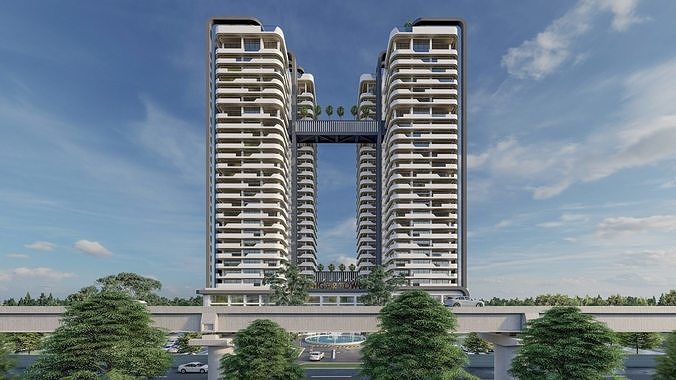 building skyscraper architecture building 3d model 3D model 6