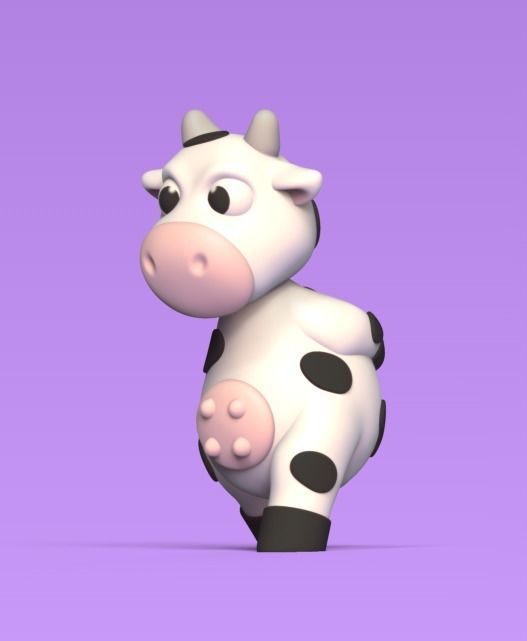 Worried Cow 3D print model_1
