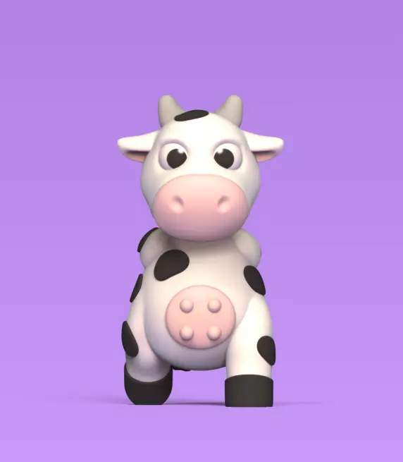 Worried Cow 3D print model_0