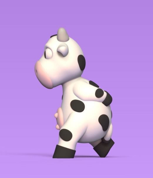 Worried Cow 3D print model_2