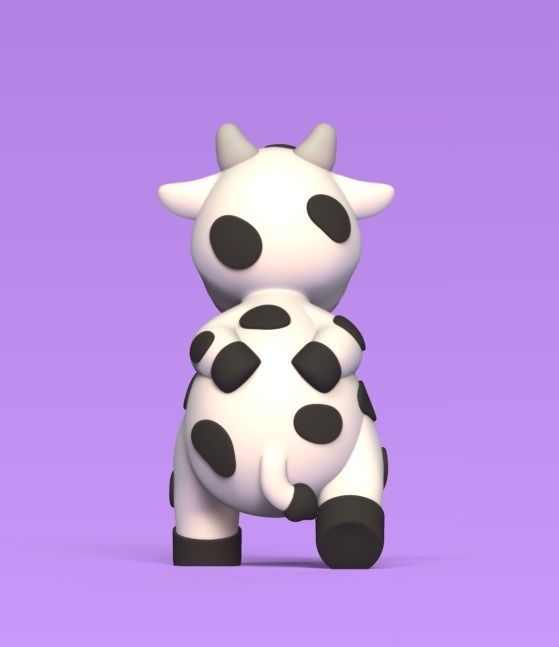 Worried Cow 3D print model_3