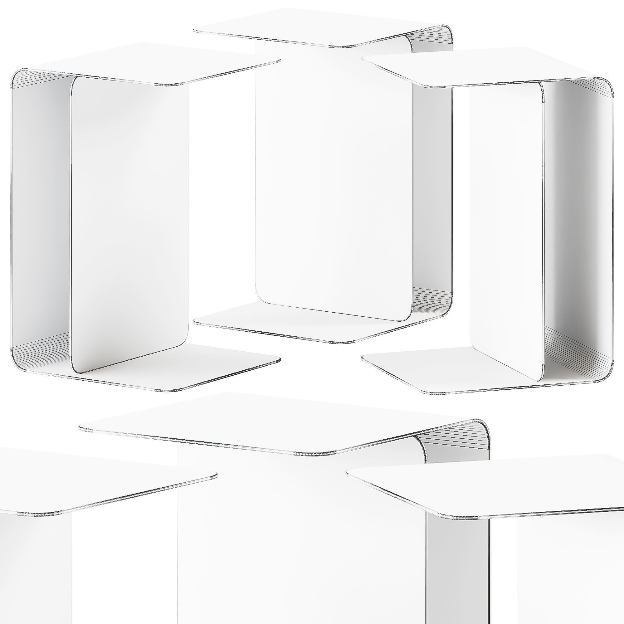 Bhoot Side Table Matiere Grise 3D model_1