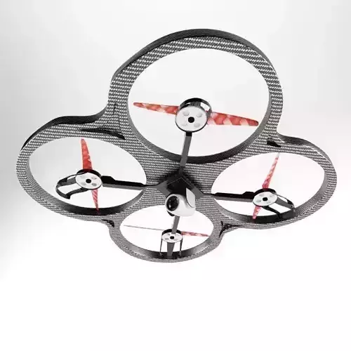 Drone Quadcopter Highpoly Ultra Realistic Low-poly 3D model