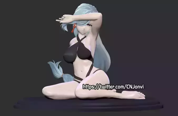 GENSHIN SHENHE BIKINI 3D PRINTING MODEL FILE CONTAINS NSWF Free 3D print model