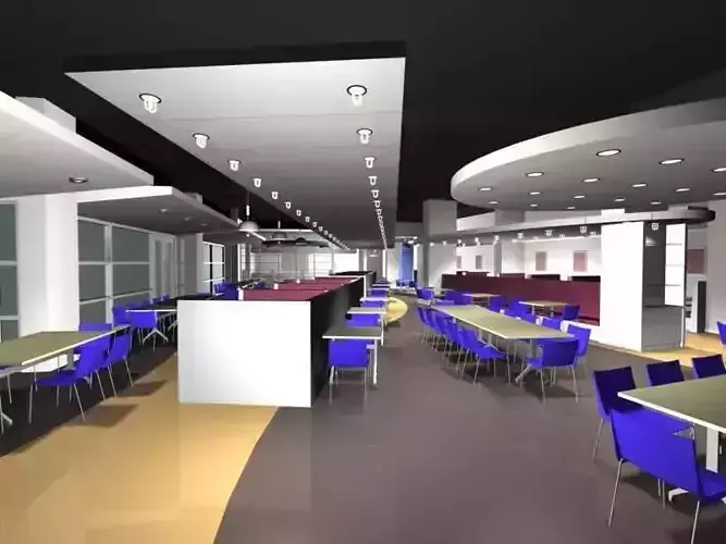 Luxury architectural Hall Lobby 3D model