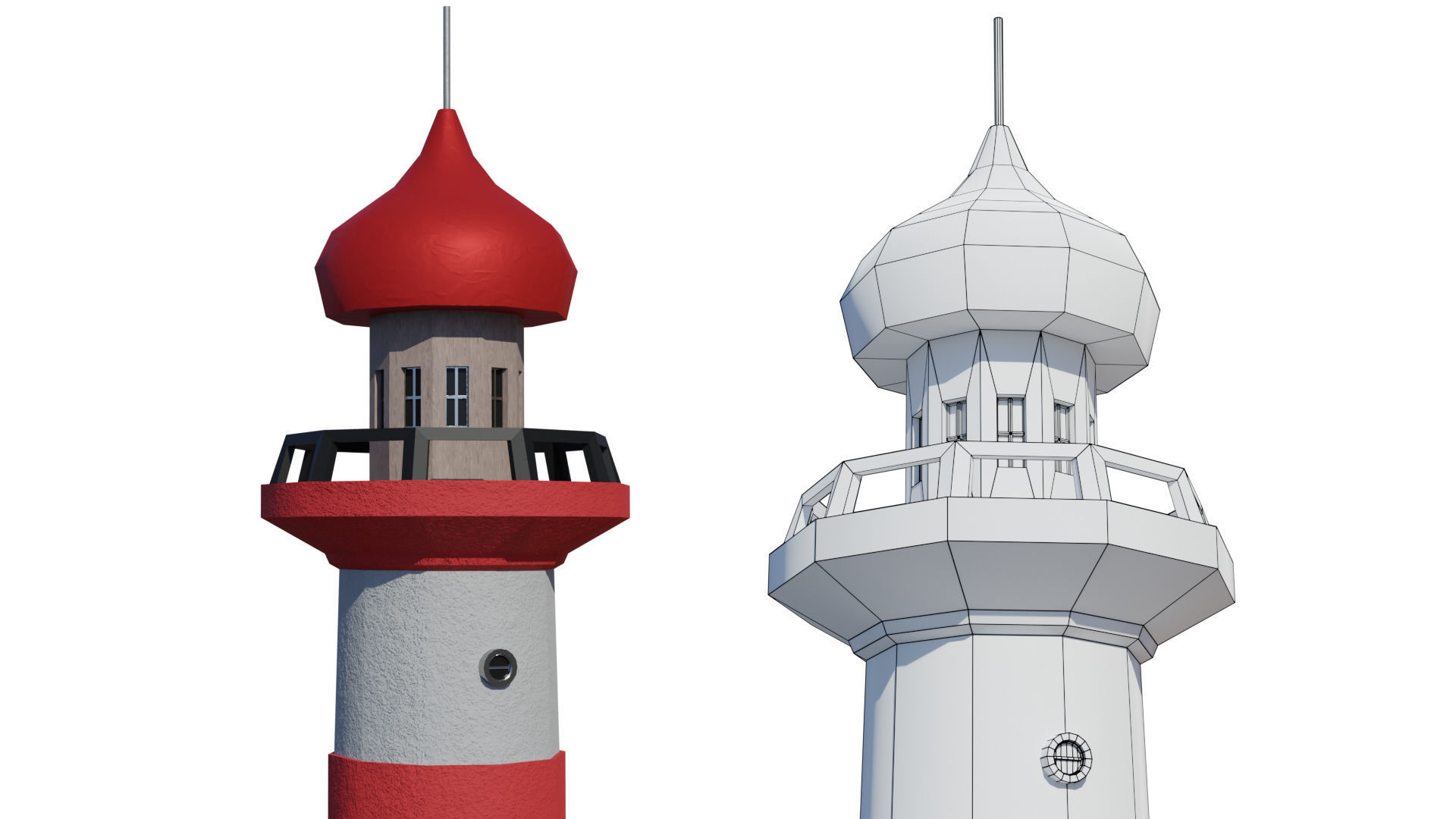 Lighthouse 06 Low-poly 3D model_3