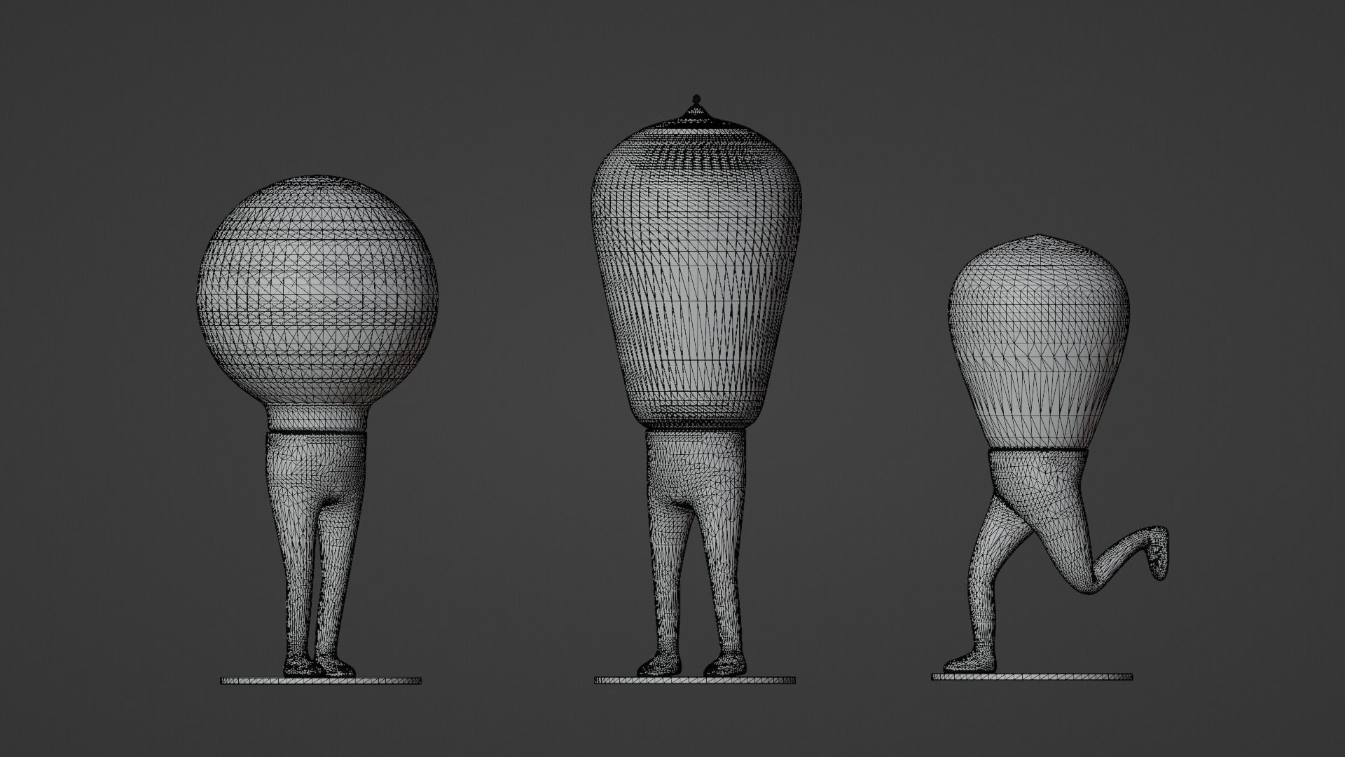 Succulent and Cactus in pot Low-poly 3D model_10