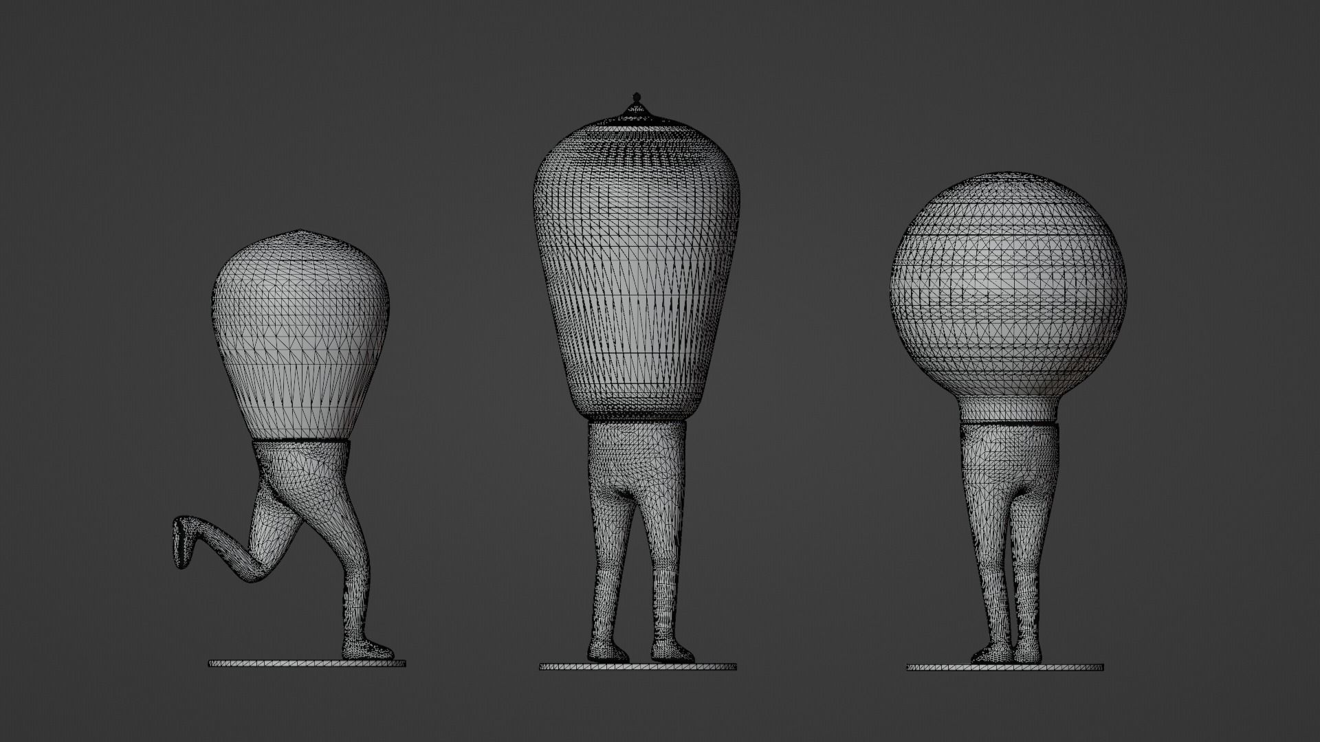 Succulent and Cactus in pot Low-poly 3D model_9