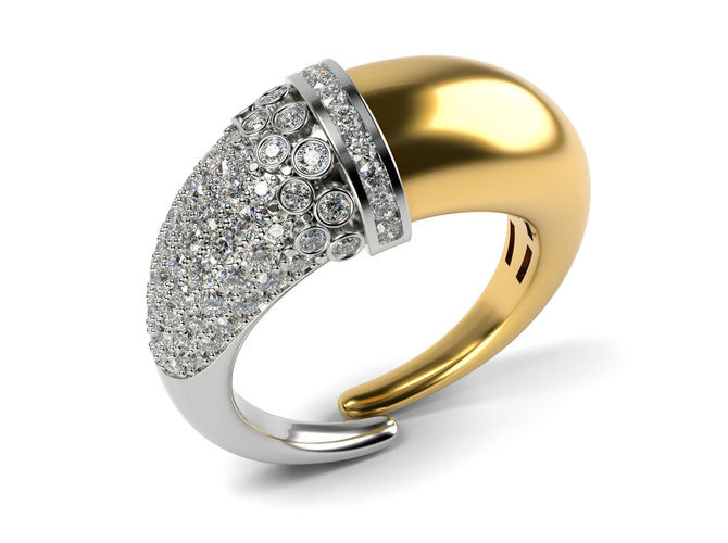 Horn Ring copy of Carrera y Carrera Ava ring 3D print model