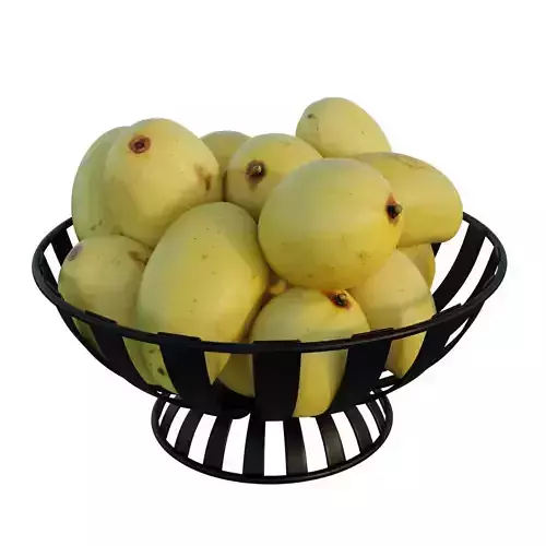 Stripe Fruit Bowl with mango