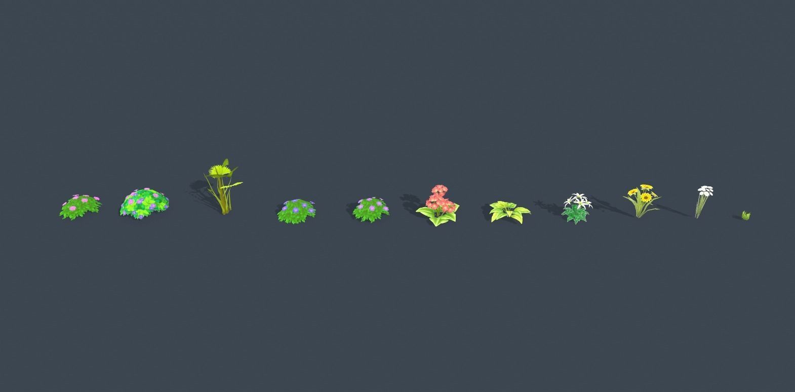 Stylized Flora Collection Low-poly 3D model_5