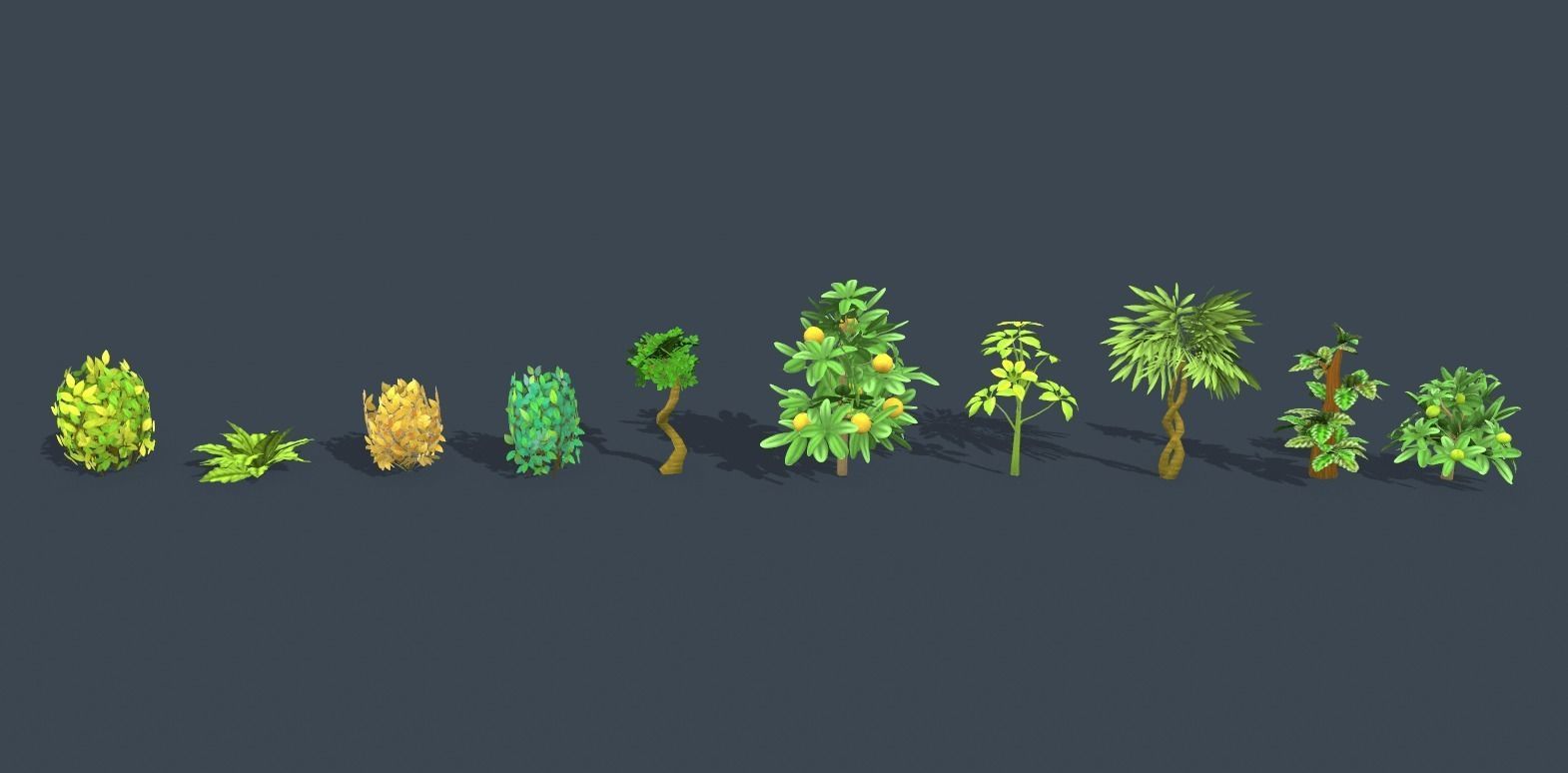 Stylized Flora Collection Low-poly 3D model_2