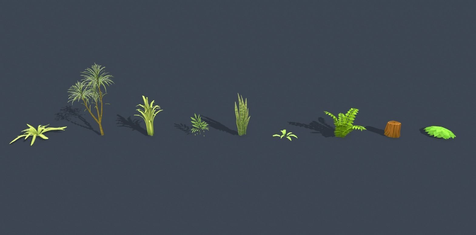 Stylized Flora Collection Low-poly 3D model_4