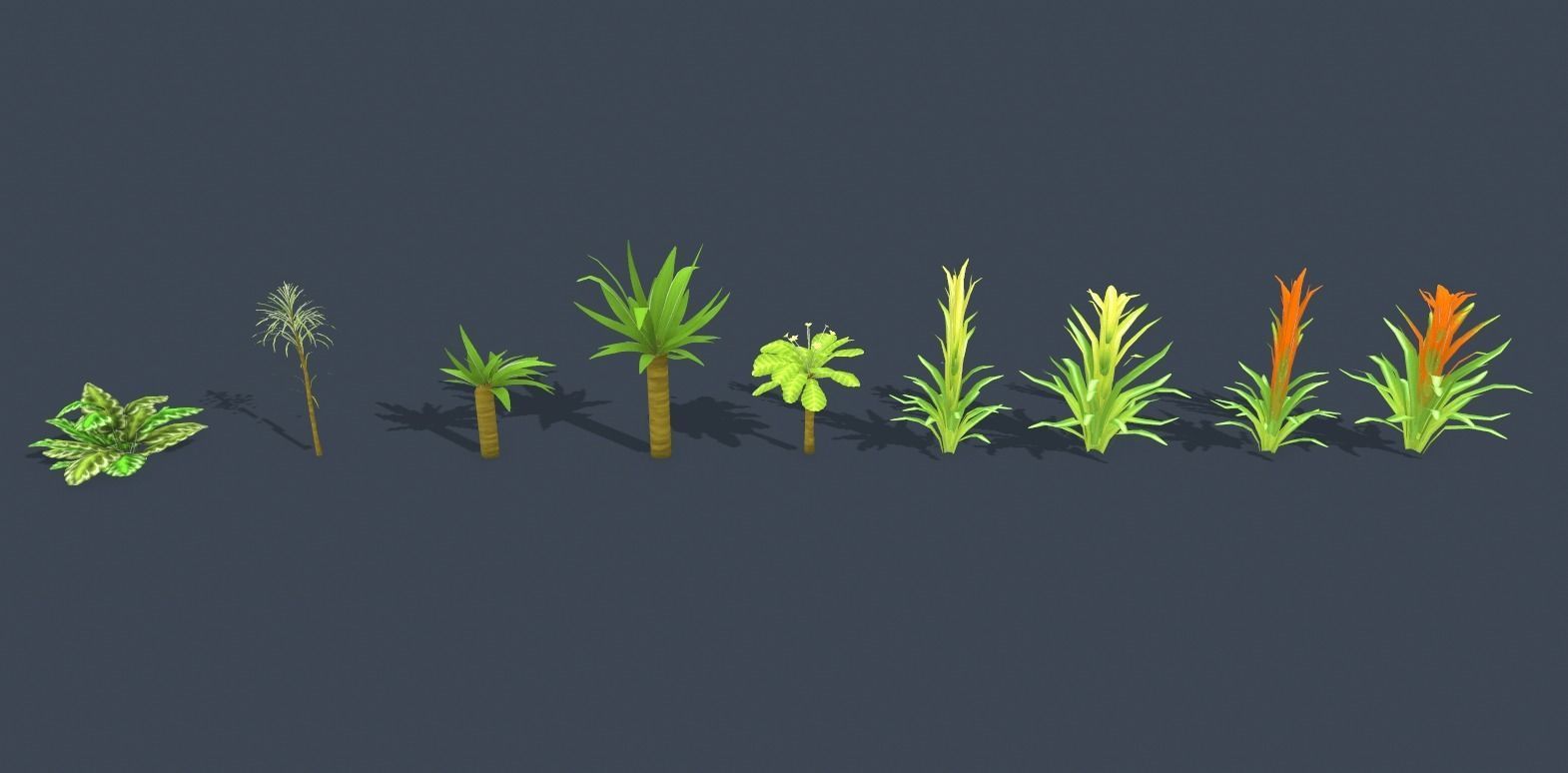 Stylized Flora Collection Low-poly 3D model_3