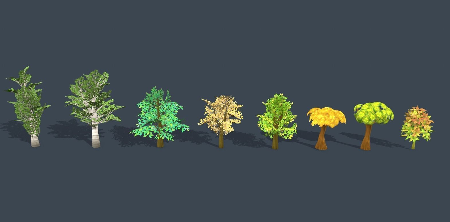 Stylized Flora Collection Low-poly 3D model_1
