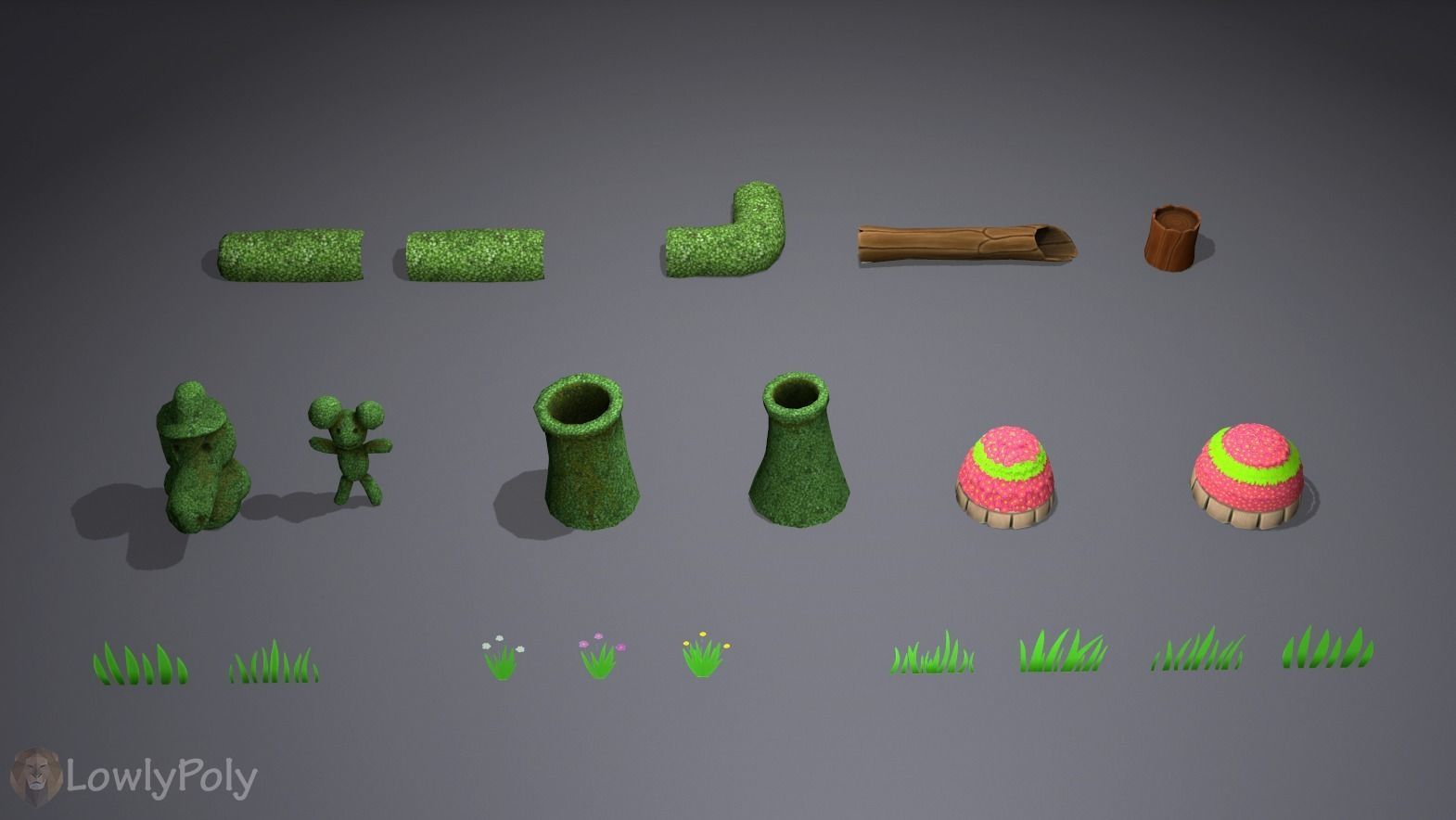 Stylized Nature Collection Low-poly 3D model_3