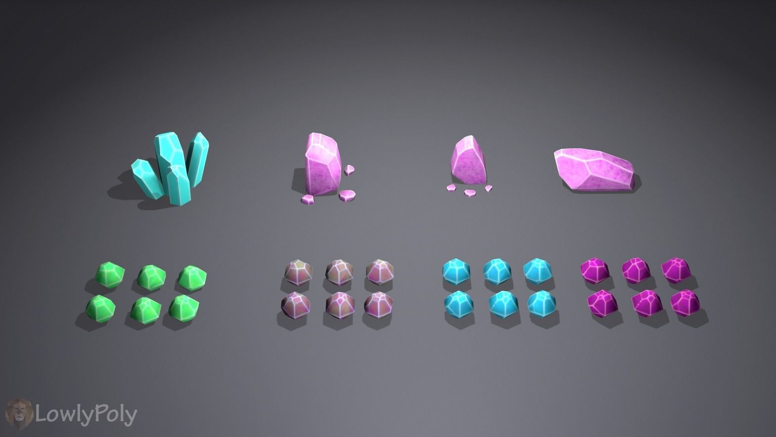 Stylized Nature Collection Low-poly 3D model_2