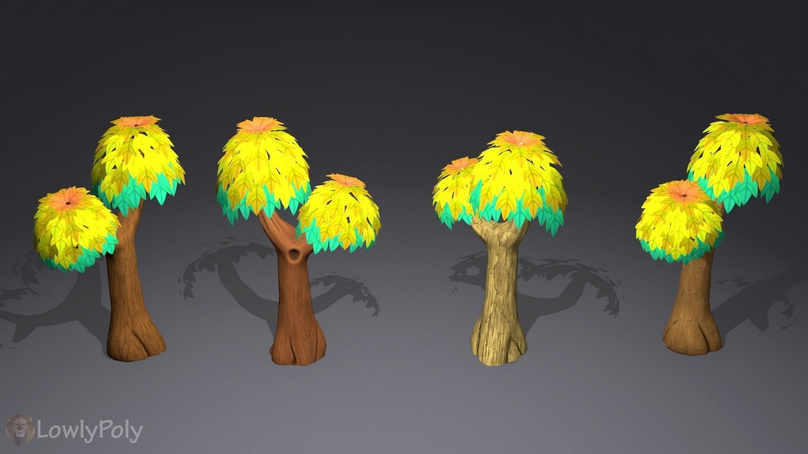 Stylized Nature Collection Low-poly 3D model_4