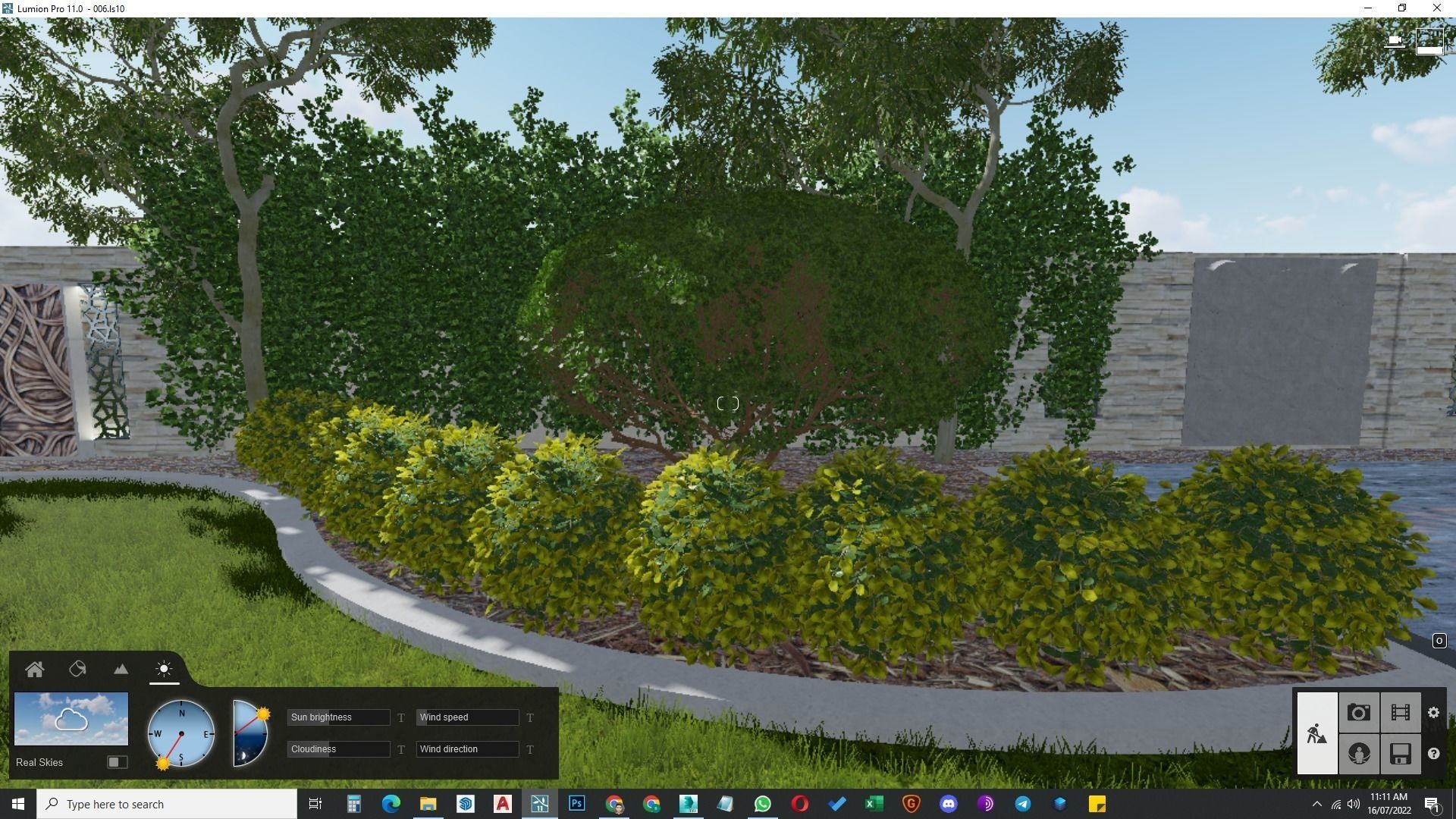 Luxury garden plant of contemporary house  Low-poly 3D model_14