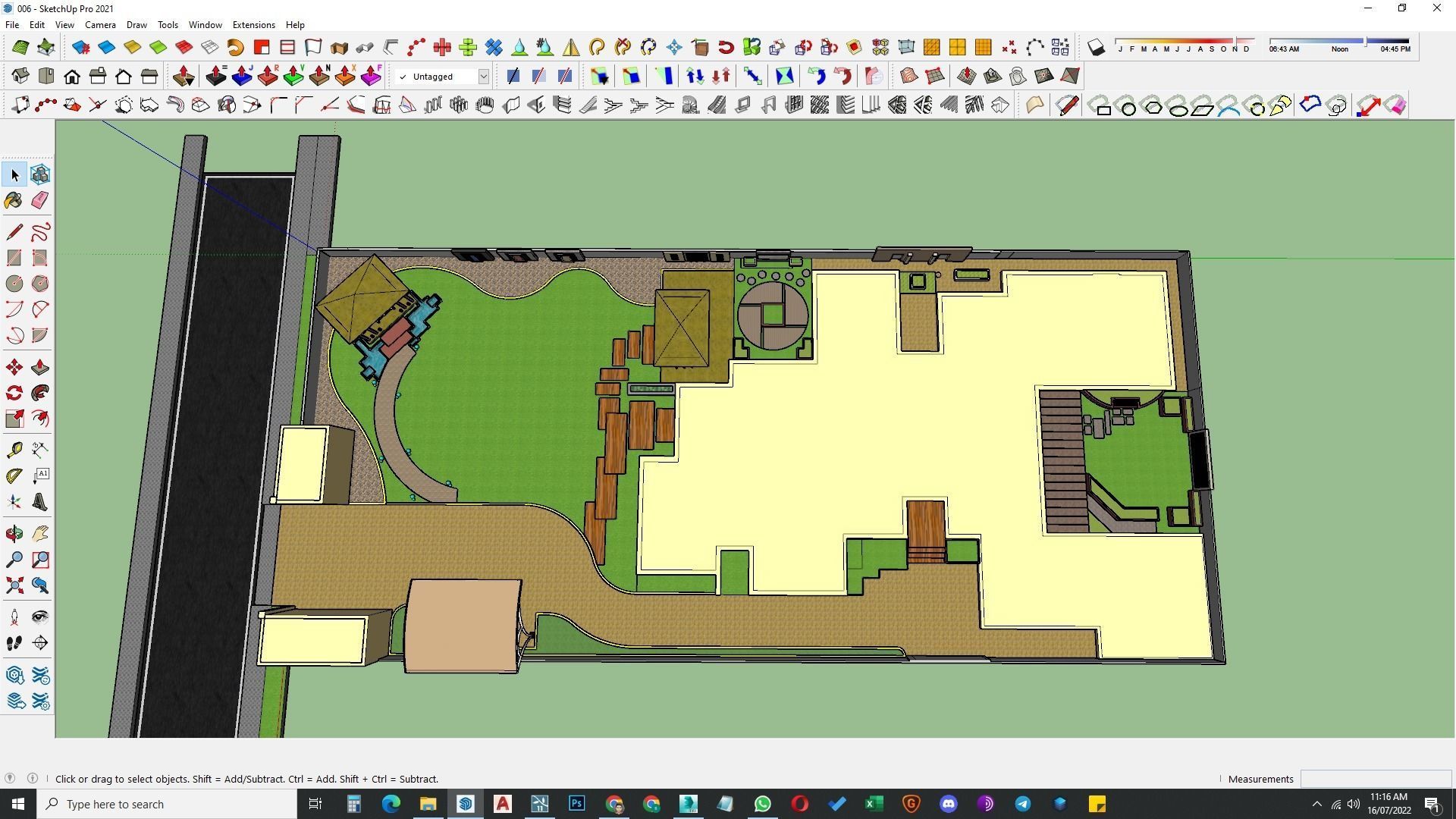 Luxury garden plant of contemporary house  Low-poly 3D model_51