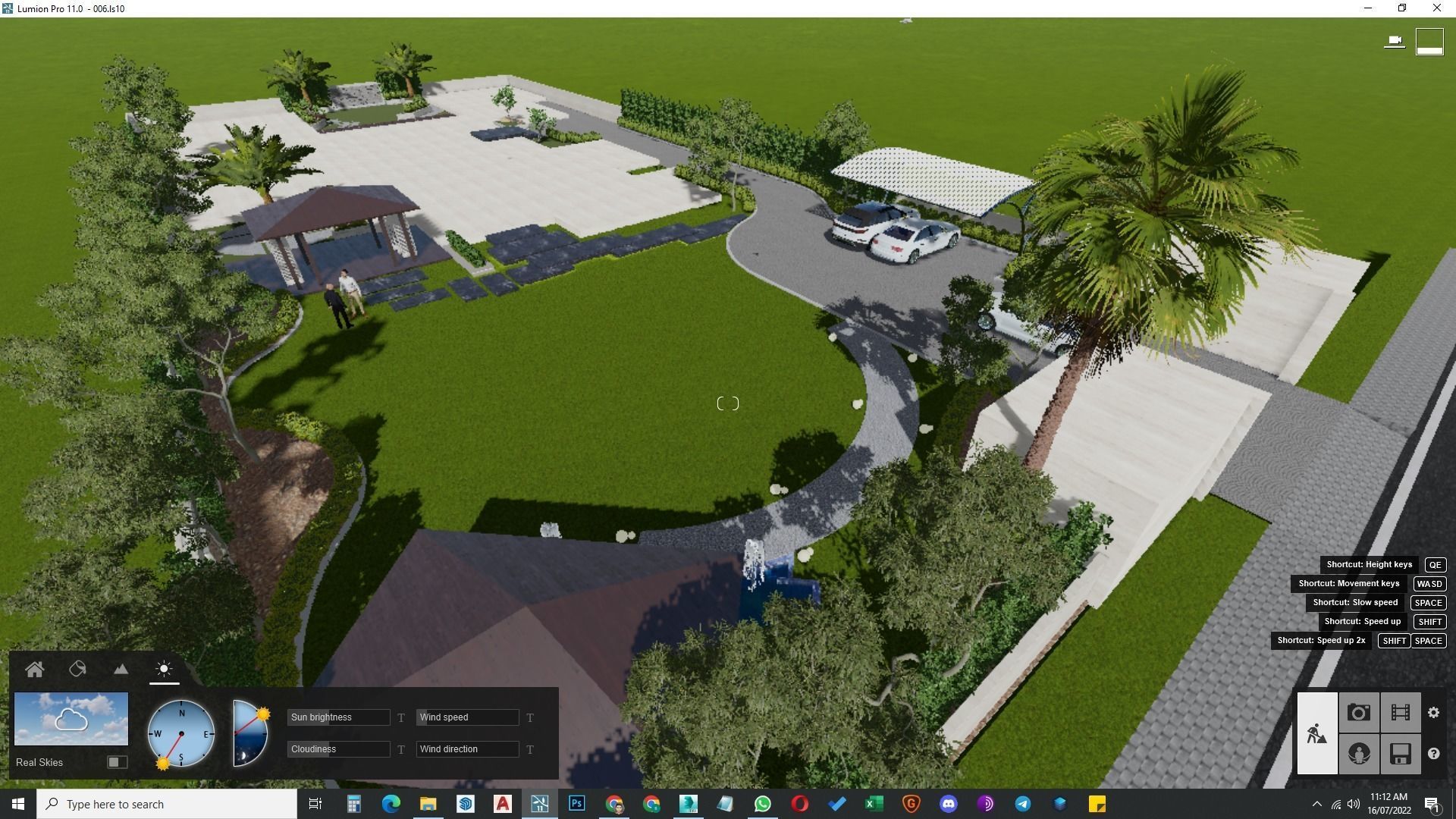 Luxury garden plant of contemporary house  Low-poly 3D model_33