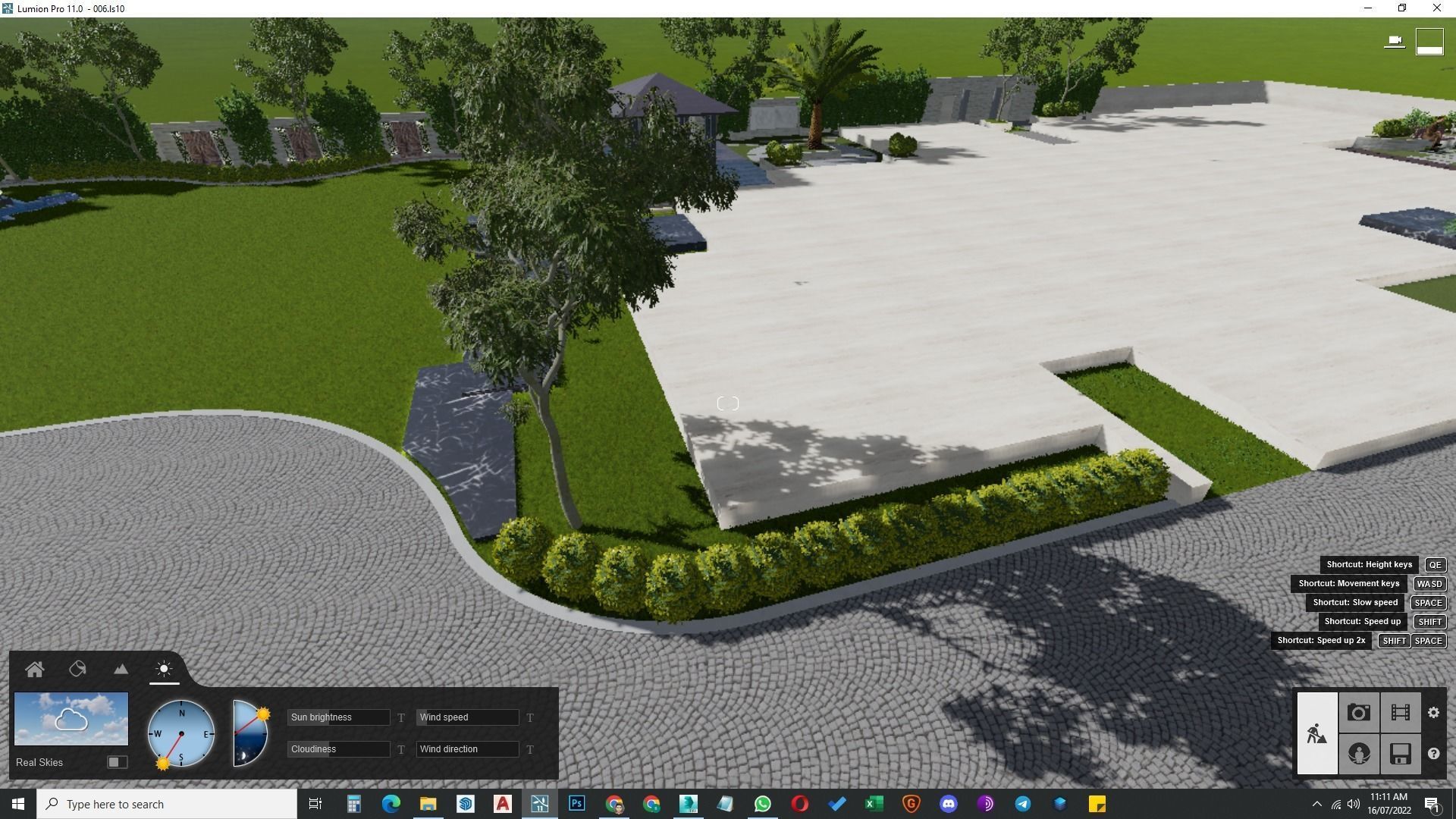 Luxury garden plant of contemporary house  Low-poly 3D model_25