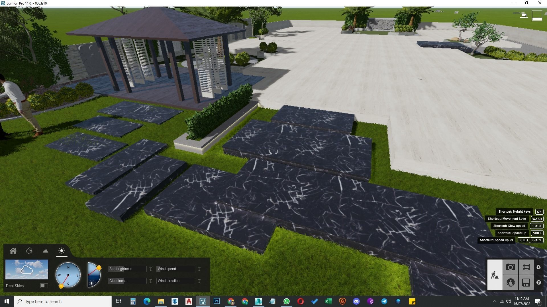 Luxury garden plant of contemporary house  Low-poly 3D model_26