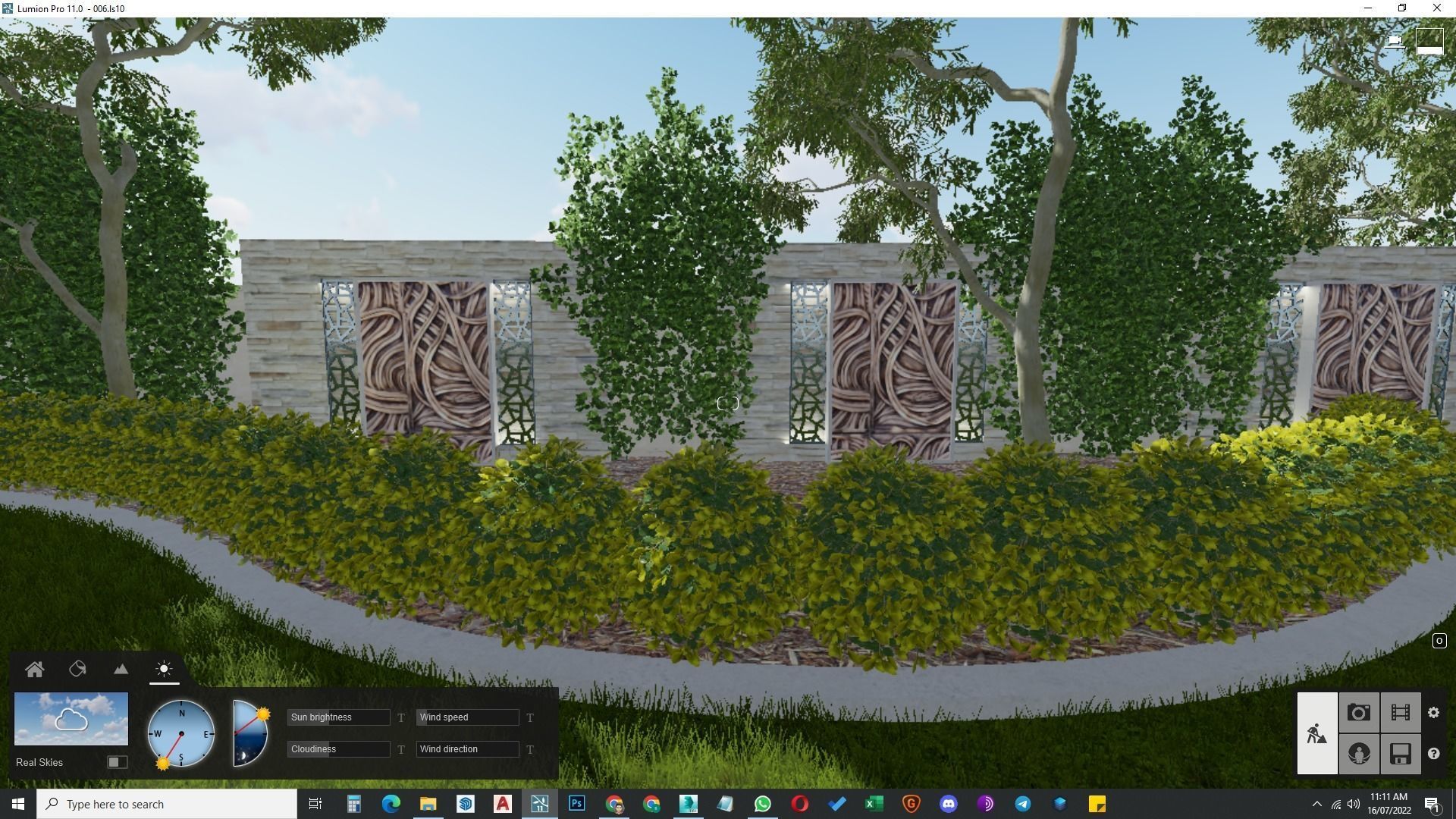 Luxury garden plant of contemporary house  Low-poly 3D model_12