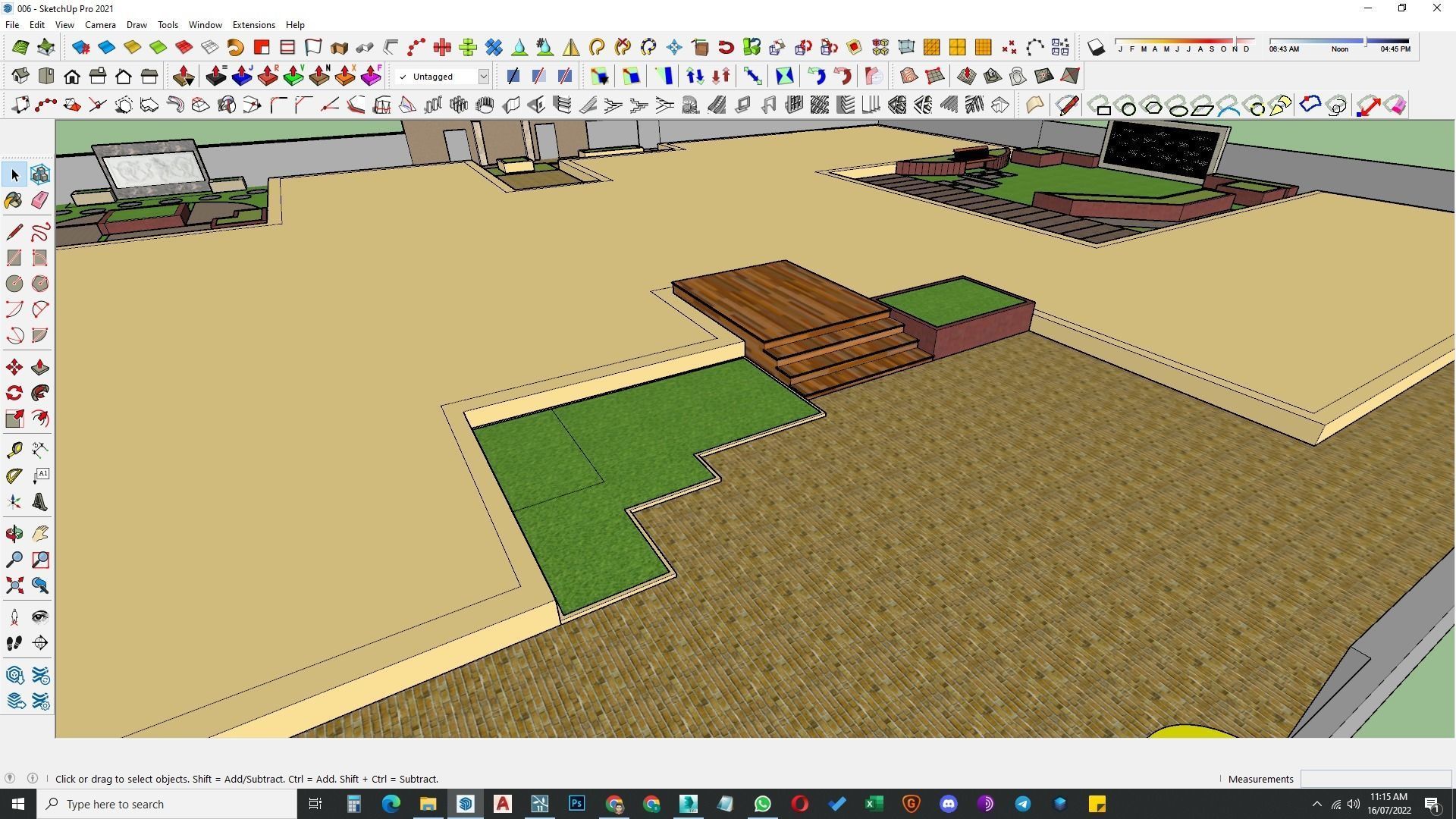 Luxury garden plant of contemporary house  Low-poly 3D model_46