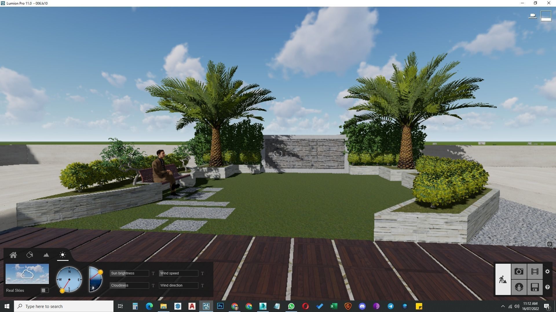 Luxury garden plant of contemporary house  Low-poly 3D model_30