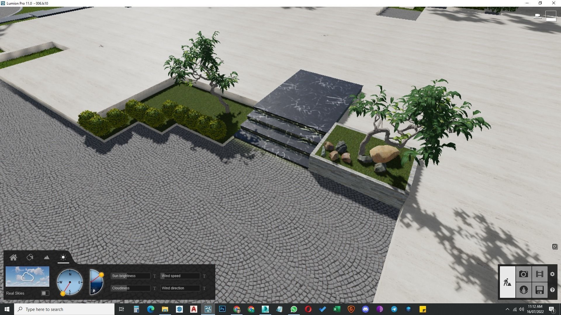 Luxury garden plant of contemporary house  Low-poly 3D model_28