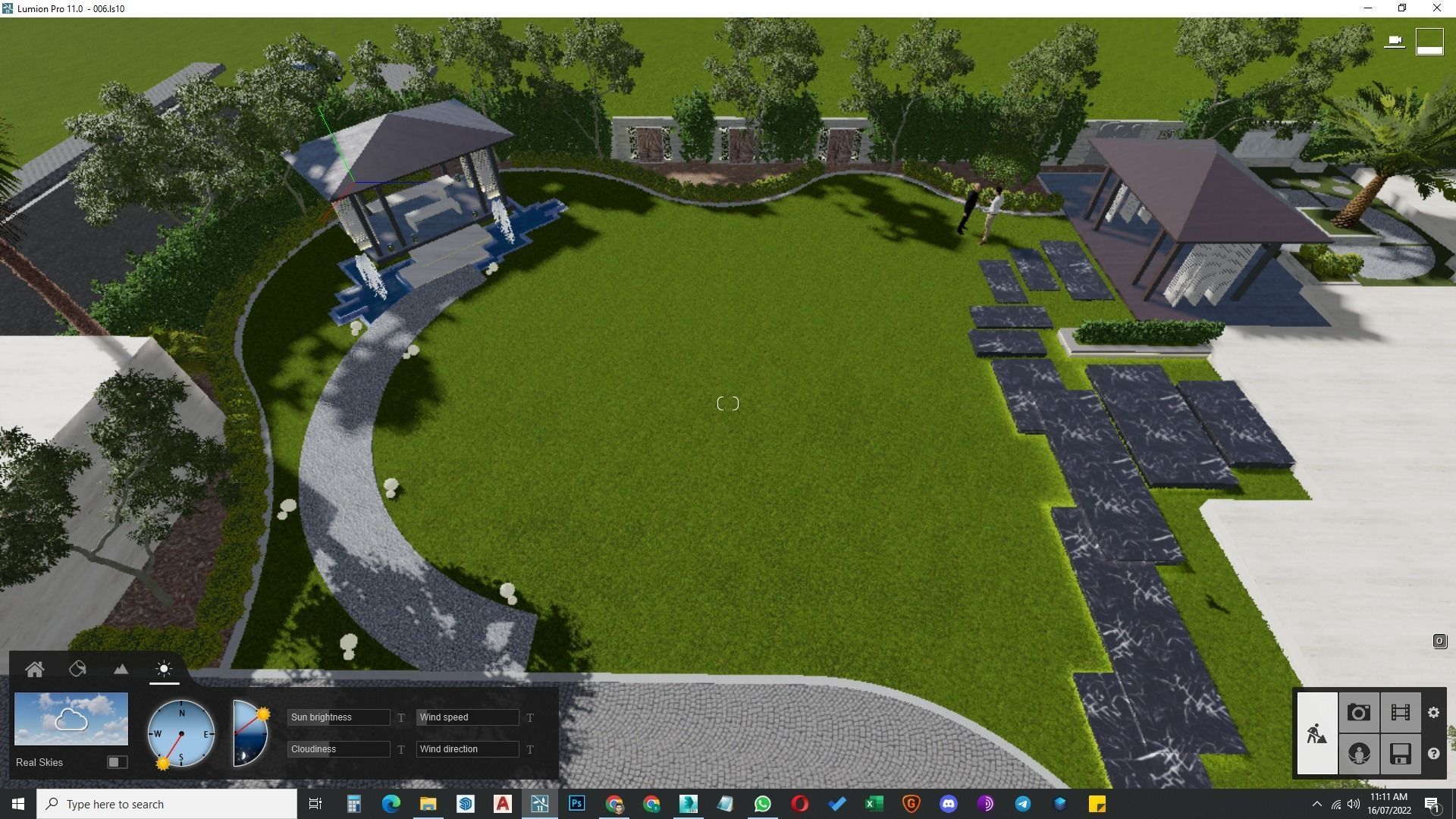 Luxury garden plant of contemporary house  Low-poly 3D model_21