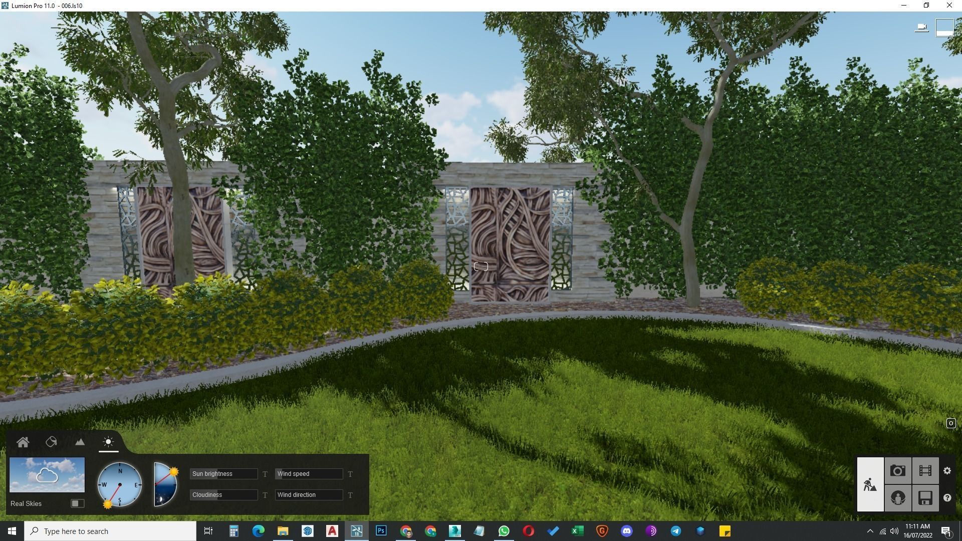 Luxury garden plant of contemporary house  Low-poly 3D model_13