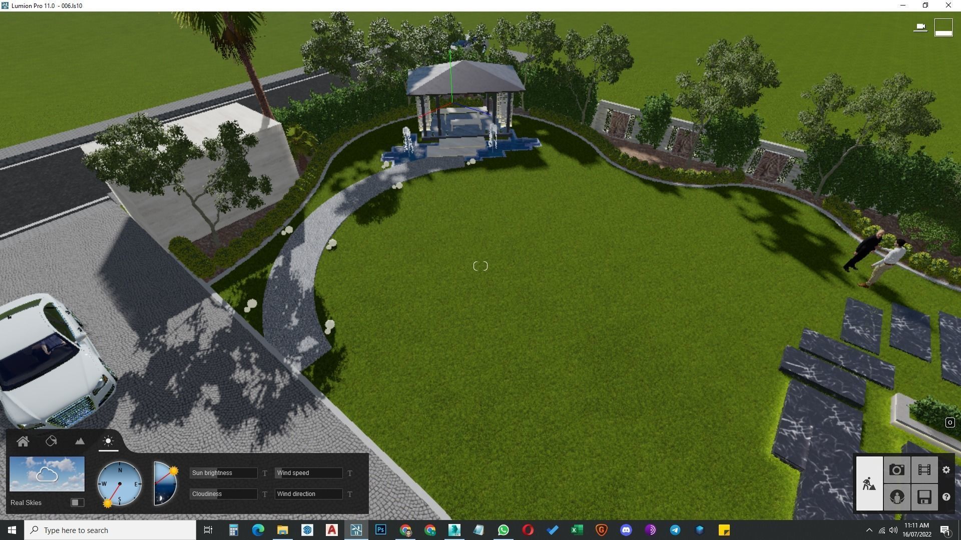 Luxury garden plant of contemporary house  Low-poly 3D model_18