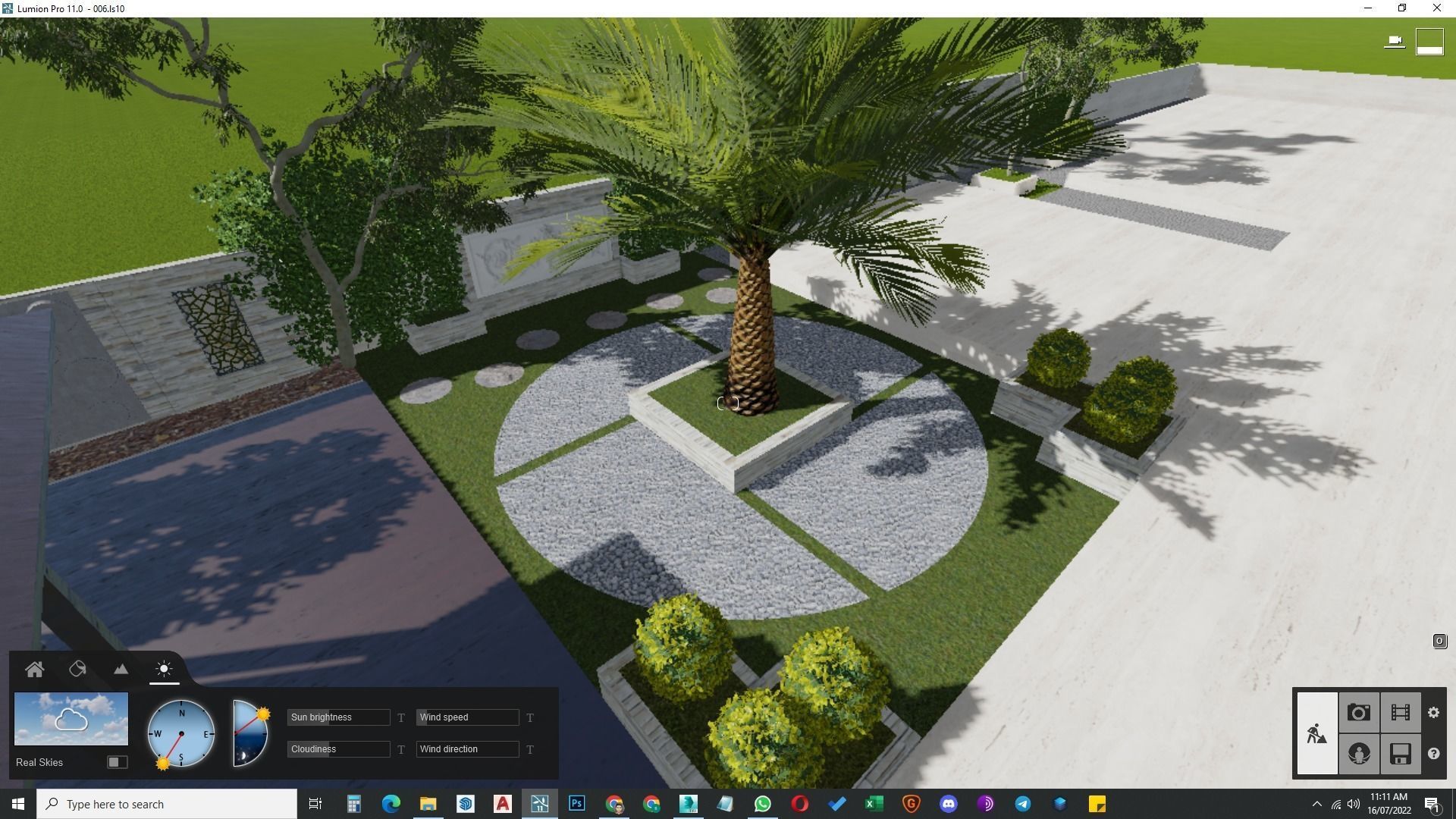 Luxury garden plant of contemporary house  Low-poly 3D model_16