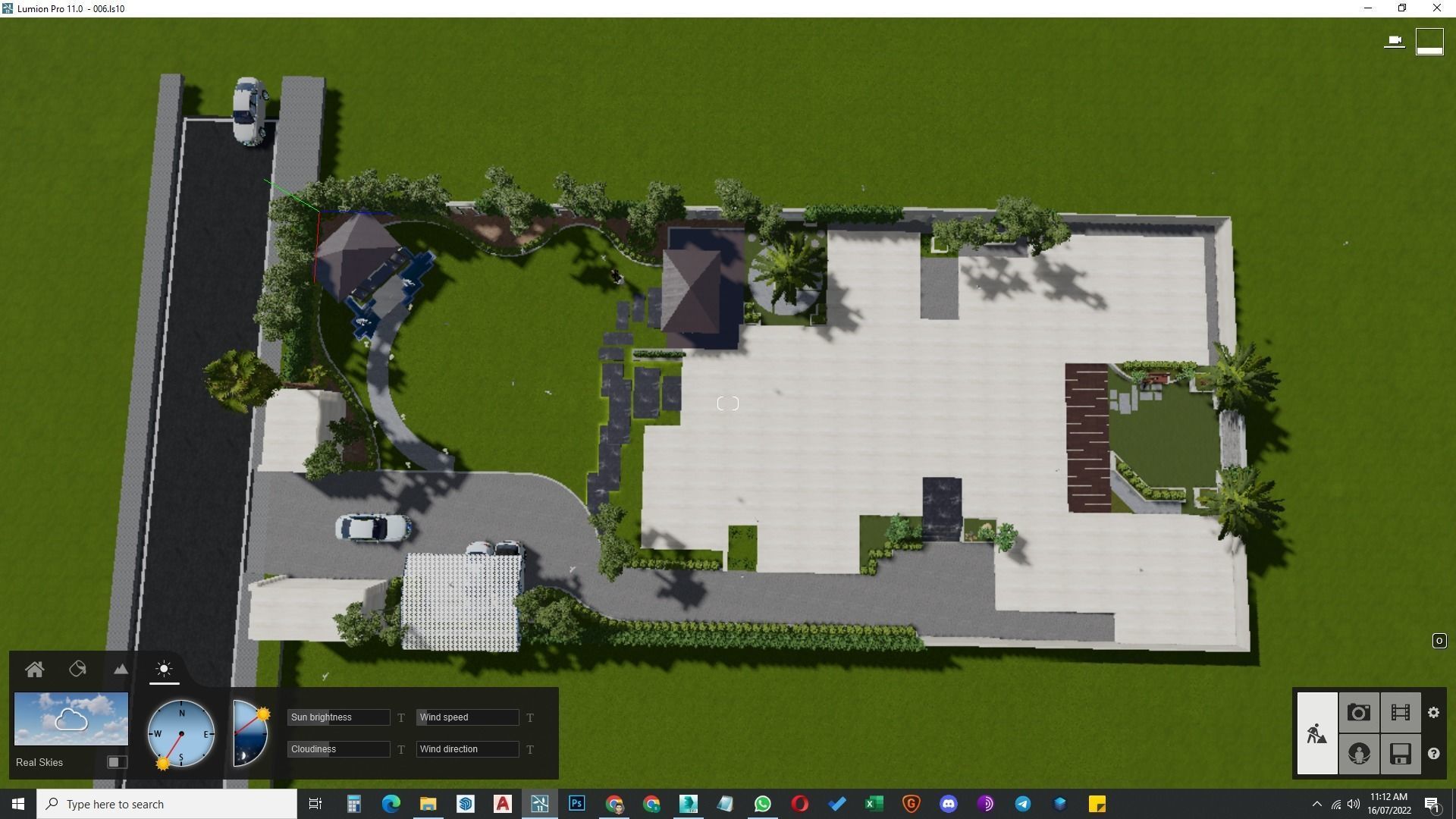 Luxury garden plant of contemporary house  Low-poly 3D model_31