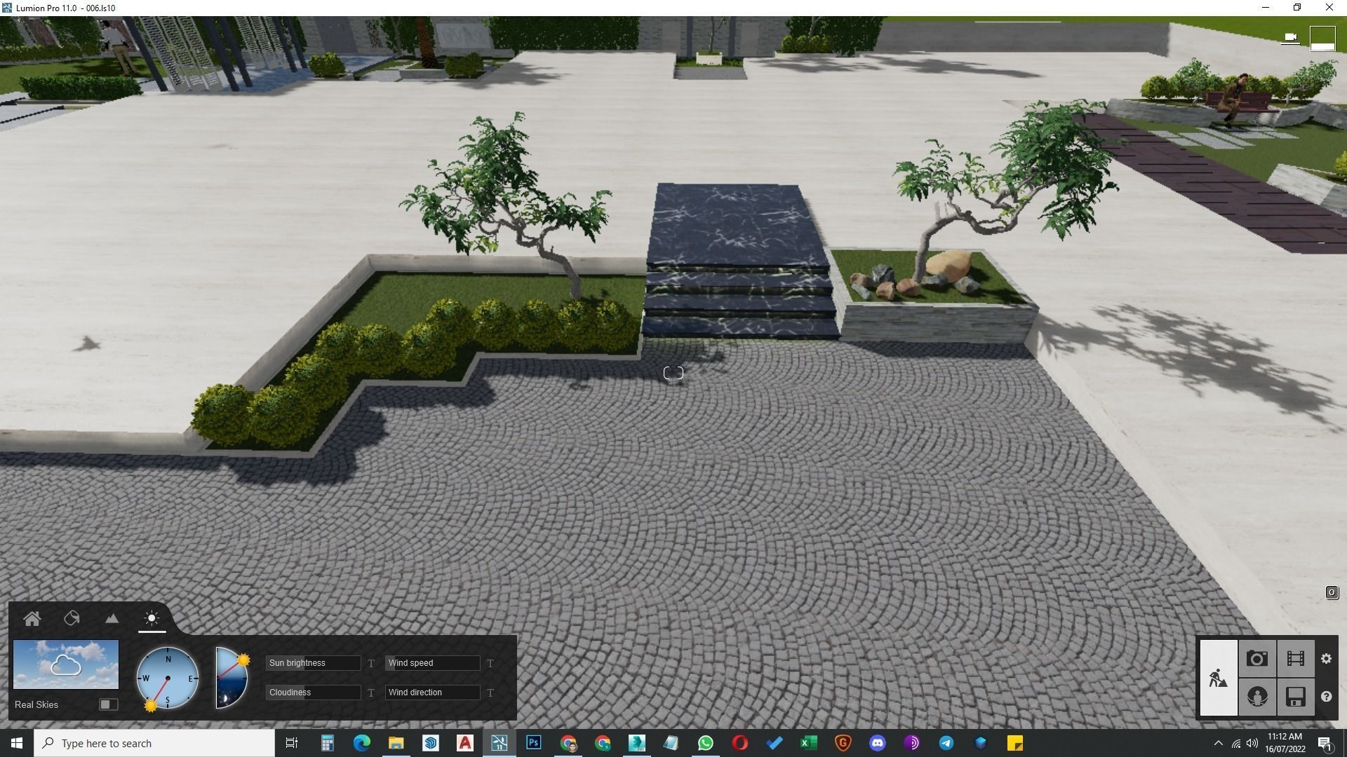 Luxury garden plant of contemporary house  Low-poly 3D model_27