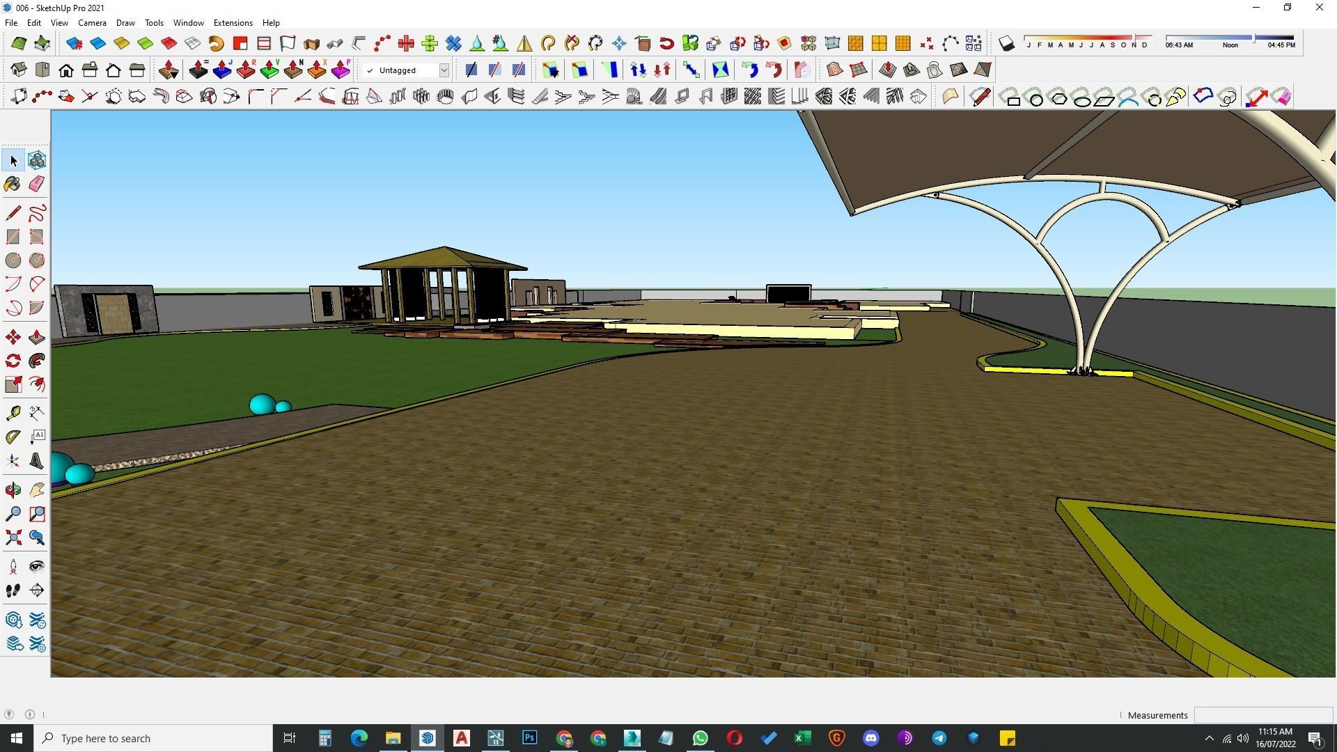 Luxury garden plant of contemporary house  Low-poly 3D model_45