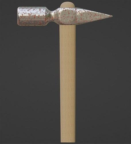 Hammer wooden 3D model