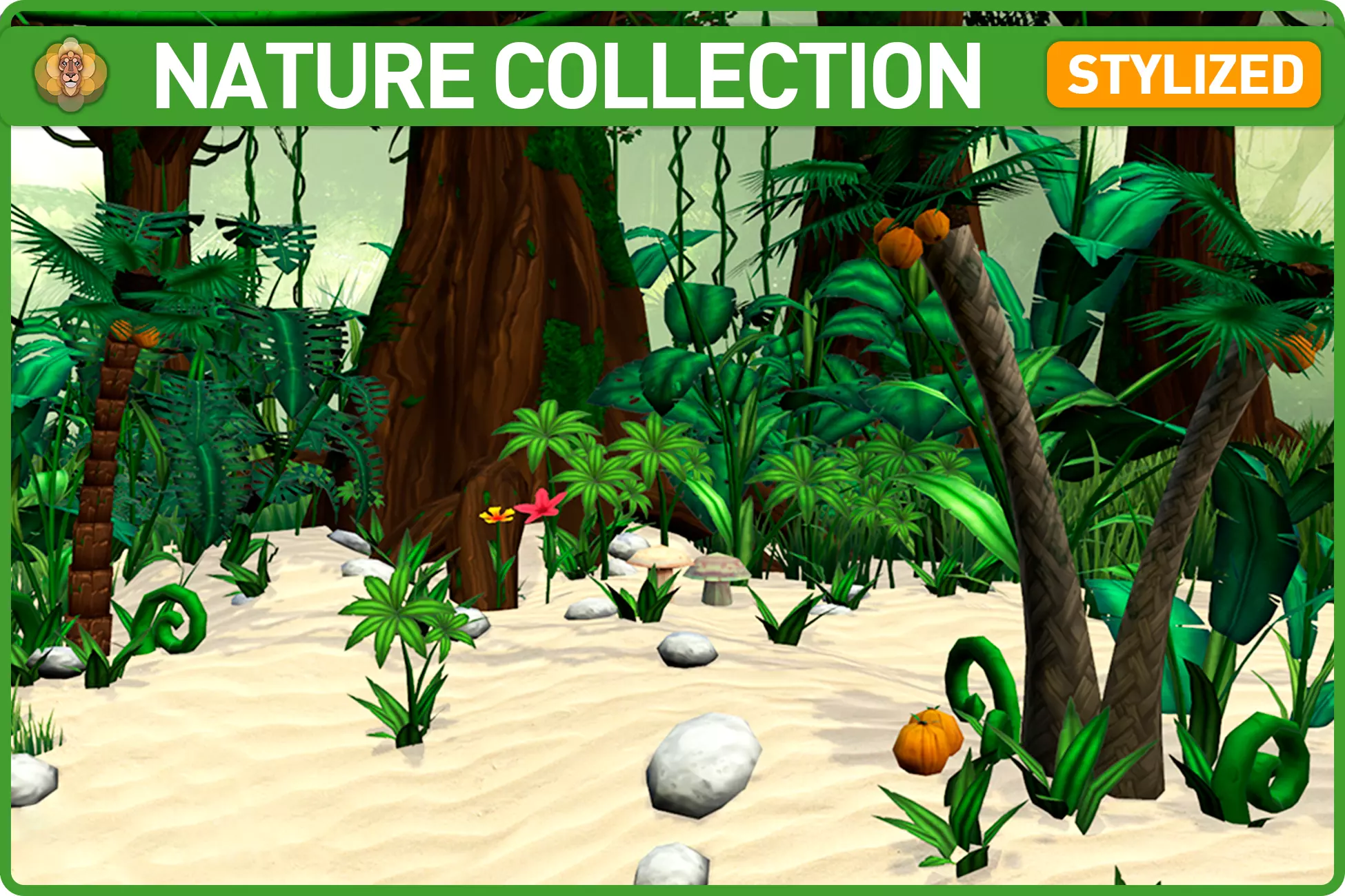 Jungle Nature Collection Low-poly 3D model_0